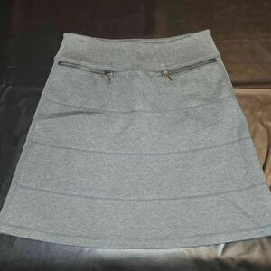 Athleta Womens Gray Strata A Line Zip Pocket Skirt XS‎